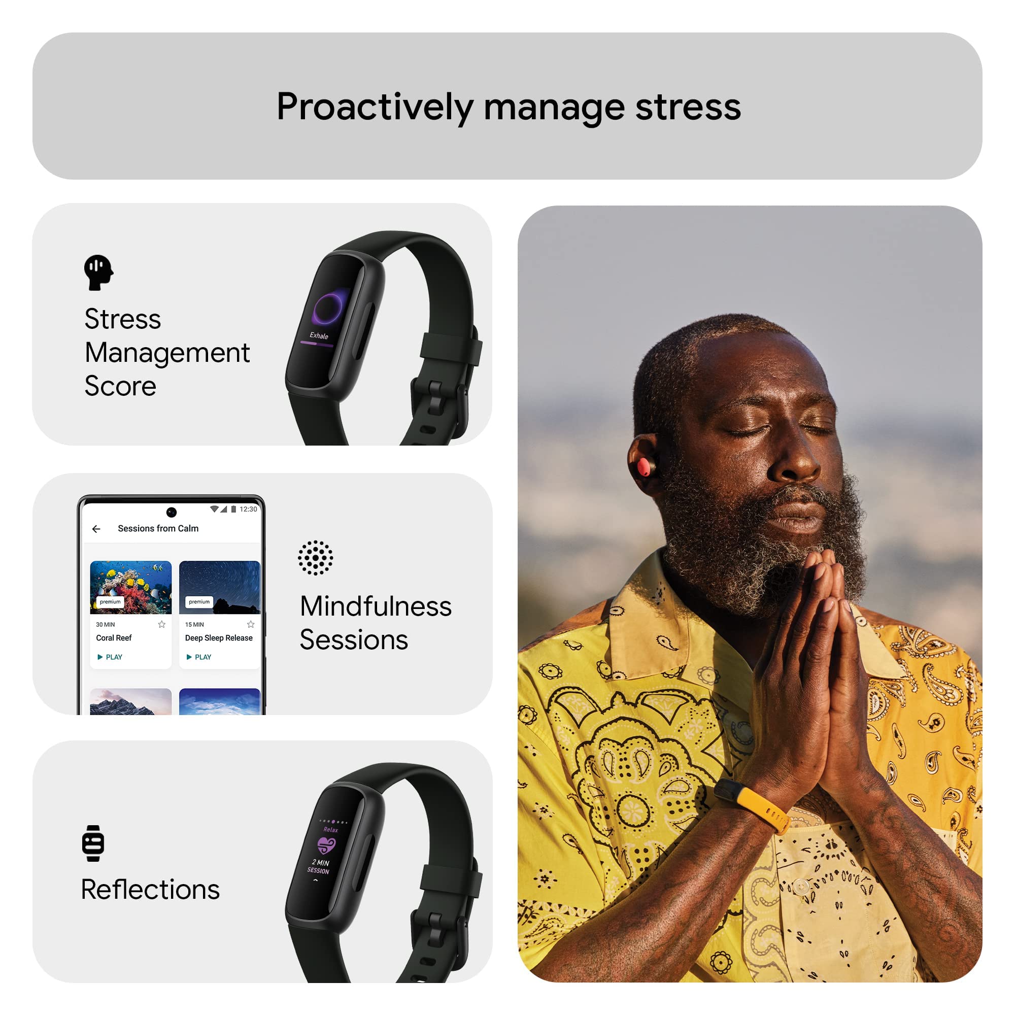 Fitbit Inspire 3 Fitness Tracker   Advanced Health Insights With Stress Management, Workout Intensity & Sleep Tracking, 24/7 Hea